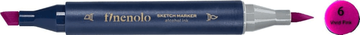 Deli Finenolo 6 1-7 mm kétvégű permanent ART marker - Vivid pink