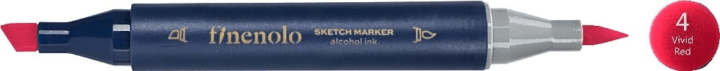 Deli Finenolo 4 1-7 mm kétvégű permanent ART marker - Vivid Piros
