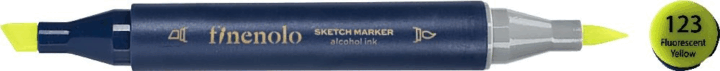 Deli Finenolo 123 1-7 mm kétvégű permanent ART marker - Fluorescent Sárga