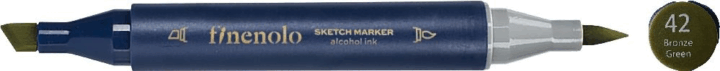 Deli Finenolo 42 1-7 mm kétvégű permanent ART marker - Bronze zöld