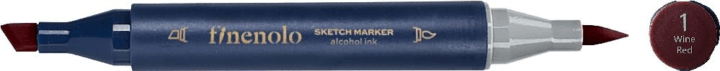 Deli Finenolo 1 1-7 mm kétvégű permanent ART marker - Borvörös