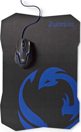 Nedis GMMP200BK Vezetékes Gaming Egér + Egérpad - Fekete