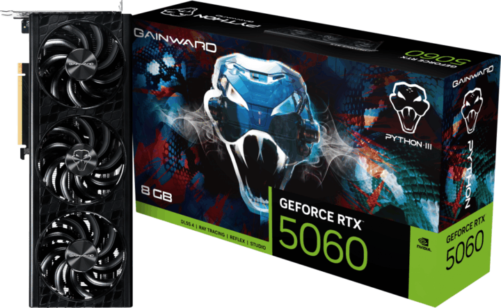 Gainward GeForce RTX 5060 8GB GDDR7 Python III Videókártya