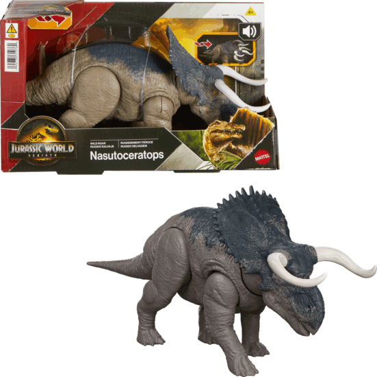 Mattel JGC81 Jurassic World Wild Roar Nasutoceratops figura