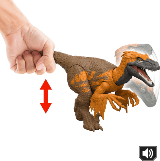Mattel JGC80 Jurassic World Wild Roar Utahraptor figura Mattel JGC80 Jurassic World Wild Roar Utahraptor figura