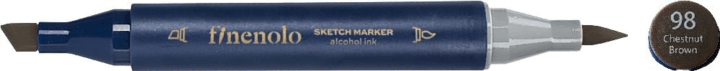 Deli Finenolo 98 1-7 mm kétvégű permanent ART marker - Gesztenyebarna