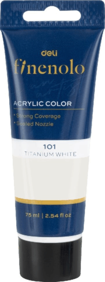 Deli Finenolo akrilfesték 75ml - Fehér