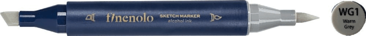 Deli Finenolo WG1 1-7 mm kétvégű permanent ART marker - Meleg szürke