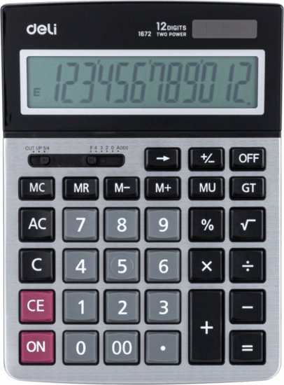 Deli Core 1672 asztali számológép - Fekete Deli Core 1672 asztali számológép - Fekete
