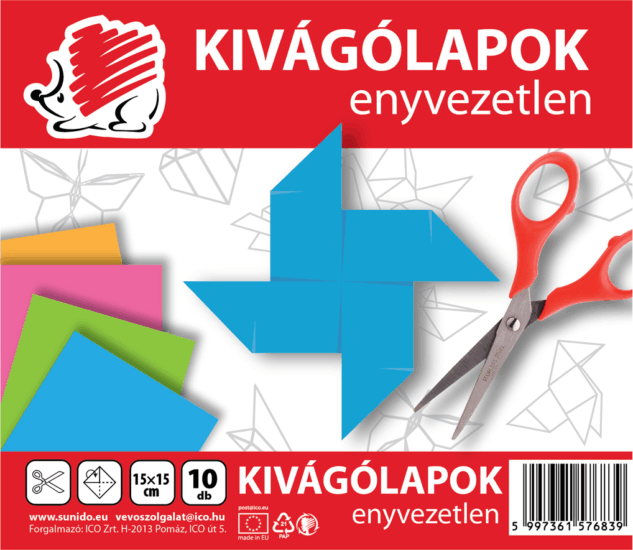 ICO Süni 15x15cm Enyvezetlen kivágólap készlet - Vegyes színek (10 lap / csomag) ICO Süni 15x15cm Enyvezetlen kivágólap készlet - Vegyes színek (10 lap / csomag)