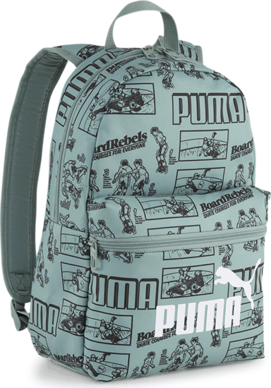 Puma Phase Kids Ovis hátizsák 37 x 25 x 12 cm - Zöld mintás