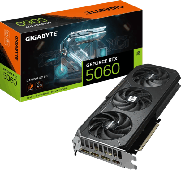Gigabyte GeForce RTX 5060 8GB GDDR7 Gaming OC Videókártya
