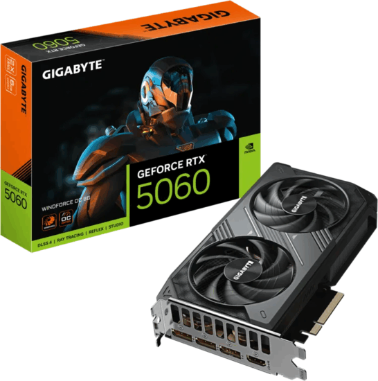 Gigabyte GeForce RTX 5060 8GB GDDR7 WindForce OC Videókártya