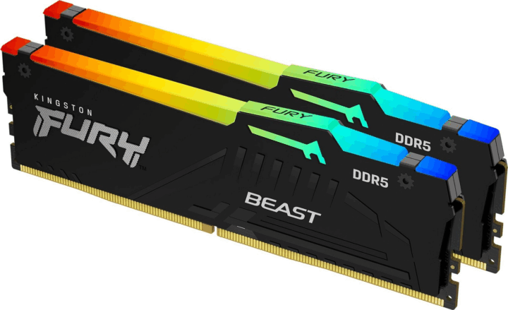 Kingston 128GB / 5600 Fury Beast RGB DDR5 CL36 Desktop RAM KIT (2x64GB)