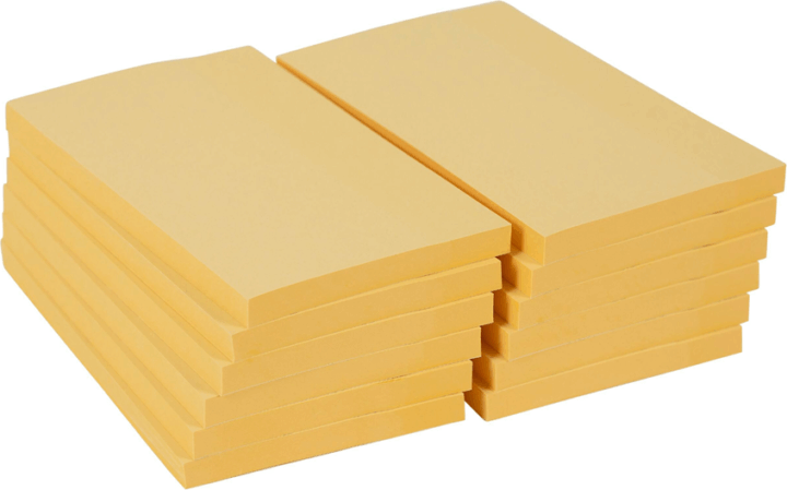 Office Depot 76x127 mm Öntapadós jegyzettömb (1080 db / csomag) - Sárga