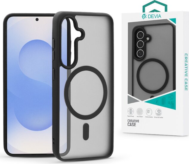Devia ST124585 Pino Series Samsung Galaxy S25+ Mágneses Hátlapvédő Telefontok - Fekete Devia ST124585 Pino Series Samsung Galaxy S25+ Mágneses Hátlapvédő Telefontok - Fekete