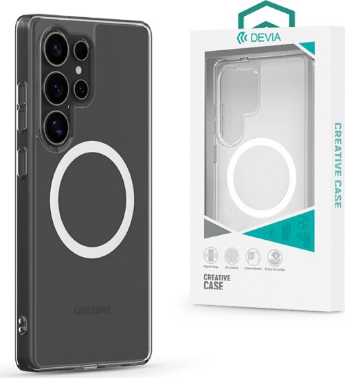 Devia ST124523 Shark Series Samsung Galaxy S25+ Mágneses Hátlapvédő Telefontok - Fekete