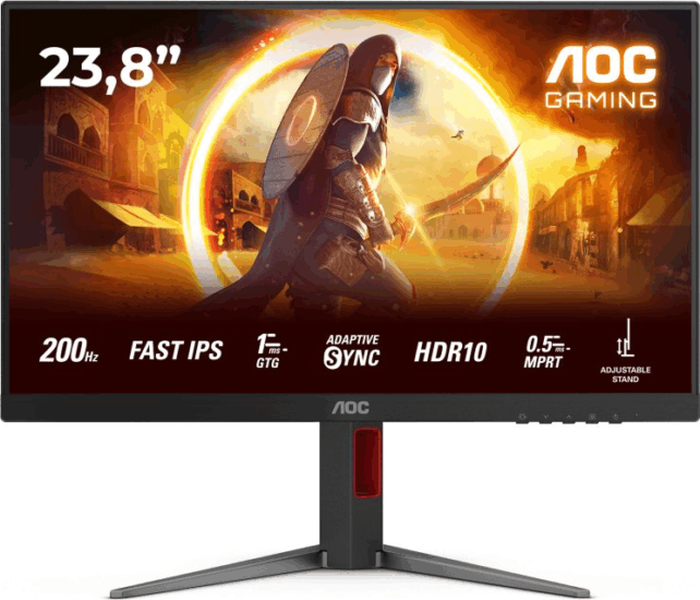 AOC 23,8" 24G4HA 16:9 Full HD IPS Gaming Monitor - Fekete
