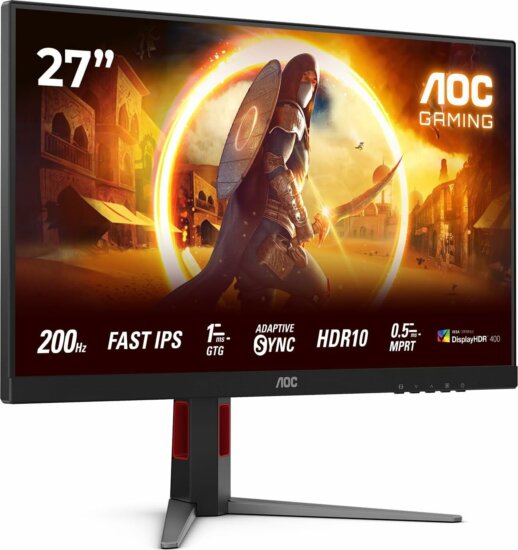 AOC 27" 27G4HA 16:9 Full HD IPS Gaming Monitor - Fekete / Piros