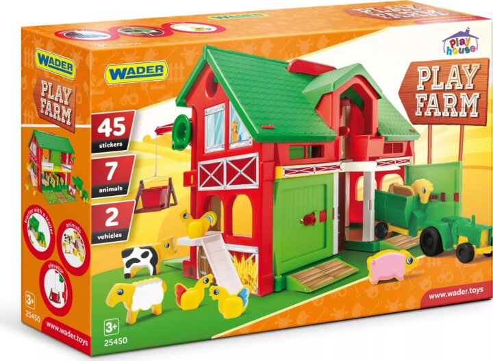 Wader Összeépíthető farm játékszett matricákkal