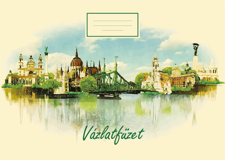 Herlitz 32 lapos B4 famentes spirál vázlatfüzet - Mintás