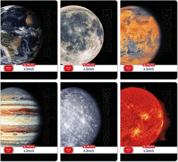 Herlitz Galactic 32 lapos A4 sima füzet - Többféle