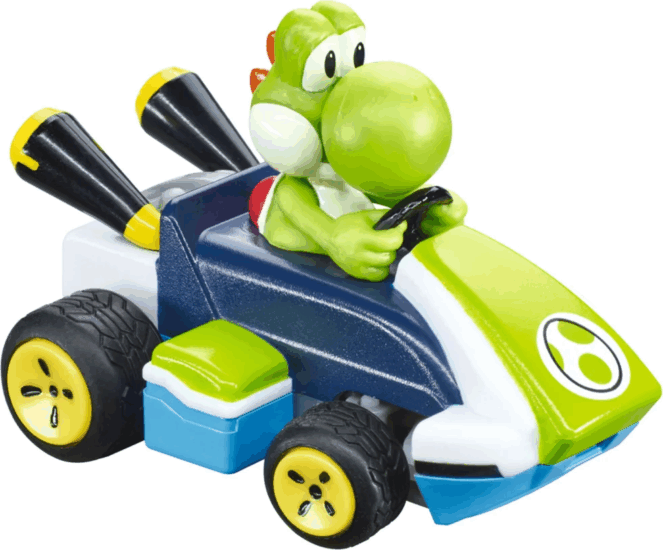 Carrera 2,4GHz Mario Kart Mini RC Távirányítós autó figurával - Yoshi Carrera 2,4GHz Mario Kart Mini RC Távirányítós autó figurával - Yoshi