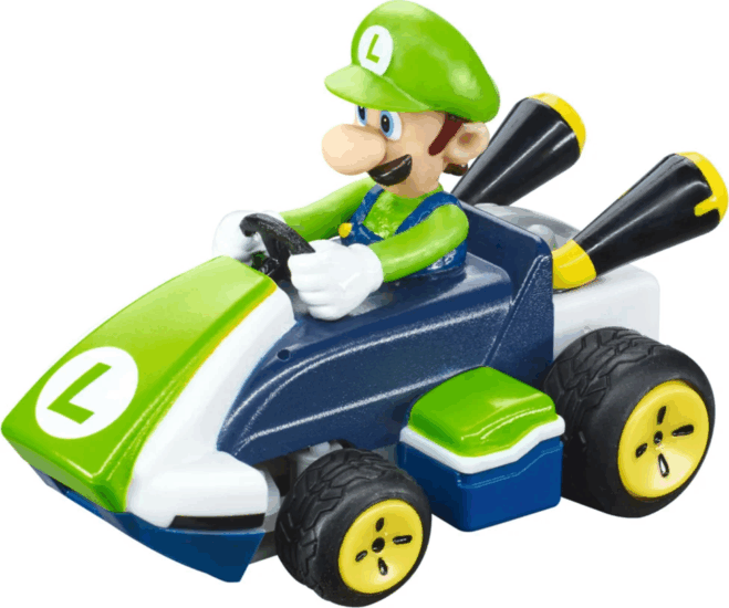 Carrera 2,4GHz Mario Kart Mini RC Távirányítós autó figurával - Luigi Carrera 2,4GHz Mario Kart Mini RC Távirányítós autó figurával - Luigi