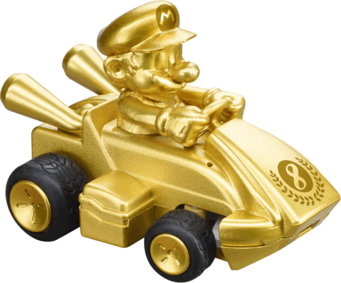 Carrera 2,4GHz Mario Kart Mini RC Távirányítós autó figurával - Mario Gold