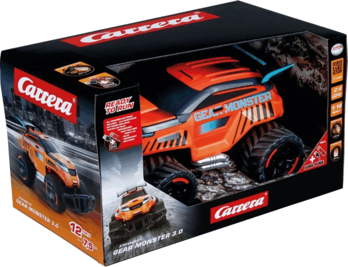 Carrera 2,4GHz Gear Monster 3.0, RC Távirányítós terepjáró - Narancs Carrera 2,4GHz Gear Monster 3.0, RC Távirányítós terepjáró - Narancs