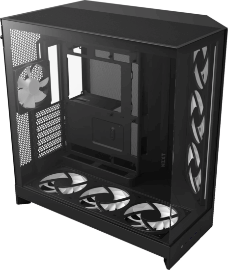 NZXT H9 Flow RGB+ Midi Torony Számítógépház - Fekete