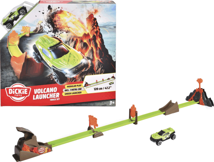 Dickie Toys Volcano Launcher Autópálya autóval 120cm Dickie Toys Volcano Launcher Autópálya autóval 120cm