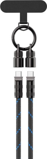 Havit CB6340 USB-C apa - USB-C apa Töltőkábel 1.2m - Fekete/Kék