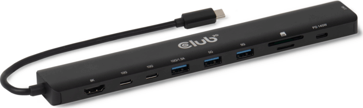 Club3D CSV-2550 Univerzális USB-C Laptop dokkoló Állomás 140 Watt
