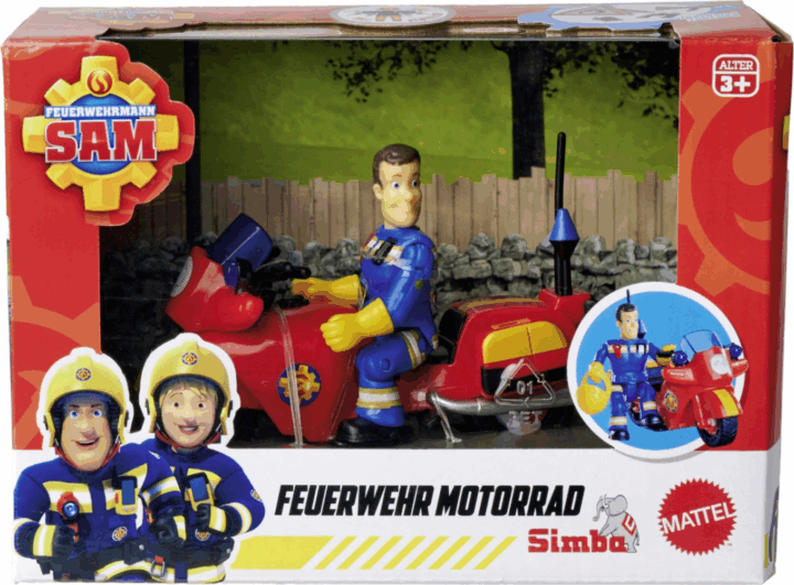 Simba Sam a tűzoltó Motorkerékpár figurával Simba Sam a tűzoltó Motorkerékpár figurával