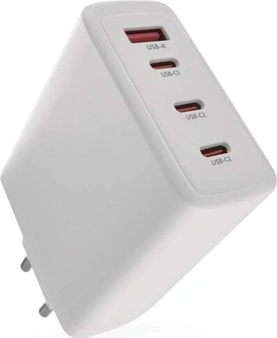 Emos V06G120 USB-A / 3x USB-C Hálózati Gyorstöltő Adapter 120W - Fehér