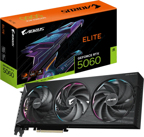 Gigabyte GeForce RTX 5060 8GB GDDR7 Elite OC Videókártya Gigabyte GeForce RTX 5060 8GB GDDR7 Elite OC Videókártya
