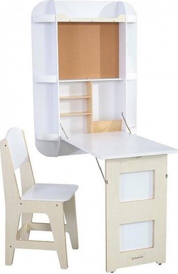KidKraft Arches Gyerek Lehajtható fali íróasztal székkel - Színes