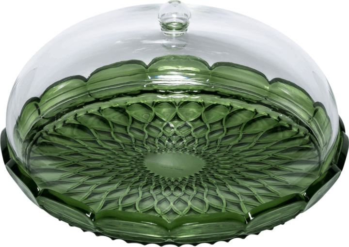 Guzzini Vanity Átlátszó süteményestál 30cm - Zöld