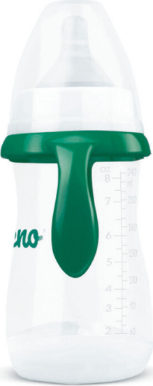 Neno BOTTLE 240 műanyag Cumisüveg 240ml - Átlátszó / Zöld