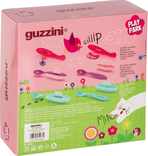 Guzzini Playpark Műanyag gyerek evőeszköz 3 darabos szett - Több színű Guzzini Playpark Műanyag gyerek evőeszköz 3 darabos szett - Több színű