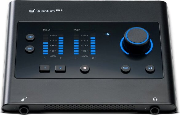 PreSonus Quantum ES 2 USB Streaming 2x2 csatornás Sztereo Audio Interfész - Fekete