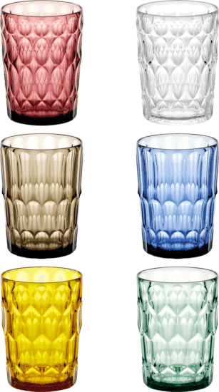 Guzzini Vanity 6 darabos műanyag Pohár készlet - Vegyes színek