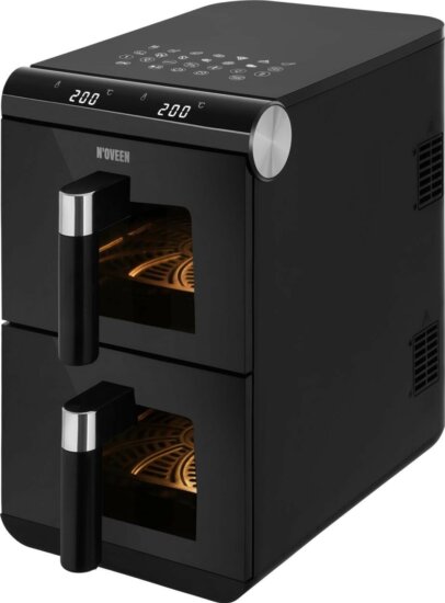 Noveen AF5050 X-LINE AirFryer Forrólevegős sütő 11L 1700 Watt - Fekete