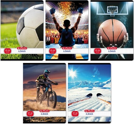 Herlitz Sport II 32 lapos A5 négyzetrácsos füzet - Többfajta