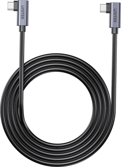 Unitek C14147ABK01-0.5M USB-C apa - USB-C apa Adat- és töltőkábel 0.5m - Fekete