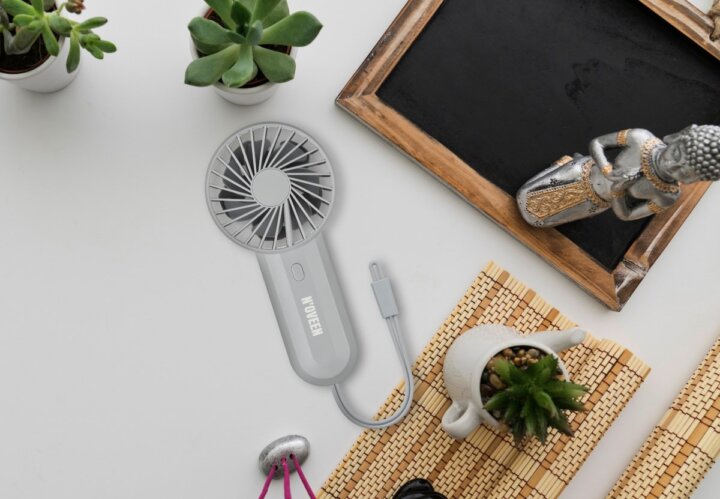 N'Oveen F220 USB Kézi Ventillátor 17cm - Szürke N'Oveen F220 USB Kézi Ventillátor 17cm - Szürke