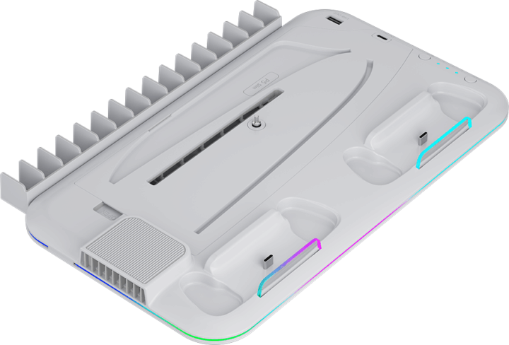 Canyon CS-51 PlayStation 5 Slim RGB Asztali tartó / hűtő - Fehér