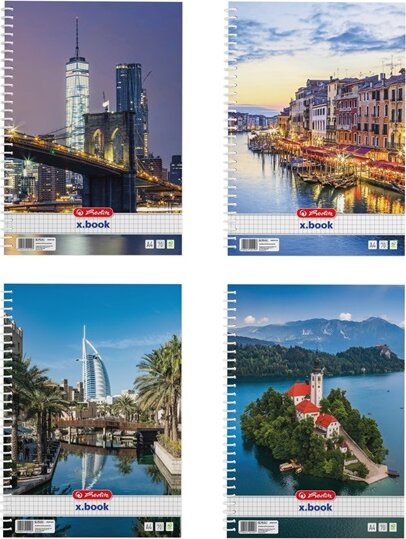 Herlitz City II 70 lapos A4 négyzetrácsos spirálfüzet - Többfajta