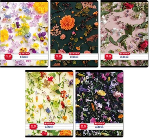 Herlitz Flower 32 lapos A5 vonalas füzet - Többfajta